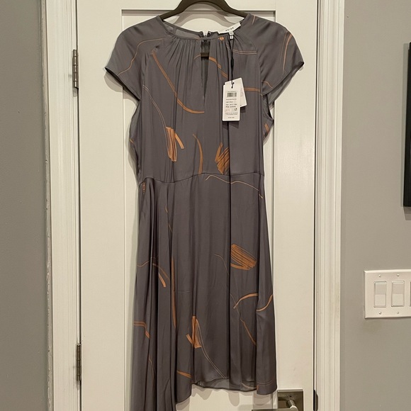 Reiss Zoe Dress (Gray/Orange) *NWT* Womens Sz 8US/12UK - Picture 4 of 8